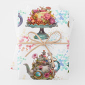 Feuille De Papier Cadeau Fairy Tea Party (En situation)