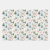 Feuille De Papier Cadeau Fairy Woodland White and Blue (Devant)