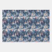 Feuille De Papier Cadeau Fairyland Castles Blue (Devant 3)
