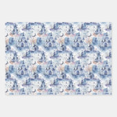 Feuille De Papier Cadeau Fairyland Castles Blue (Devant 2)