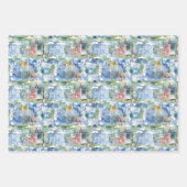 Feuille De Papier Cadeau Fairyland Castles Blue (Devant)