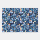 Feuille De Papier Cadeau Fairyland Landscape Navy Blue Night  (Devant 2)