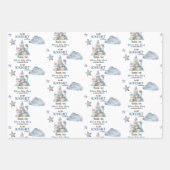 Feuille De Papier Cadeau Fairytale Dreamy Dragon Blue Knight Baby shower (Devant)