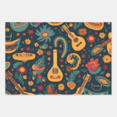 Feuille De Papier Cadeau Faites votre fiesta avec le Motif tendance CincoDe (Devant 3)