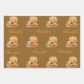 Feuille De Papier Cadeau Fall All Occasions, Autumn Sunflower, Fall Pumpkin (Devant 3)