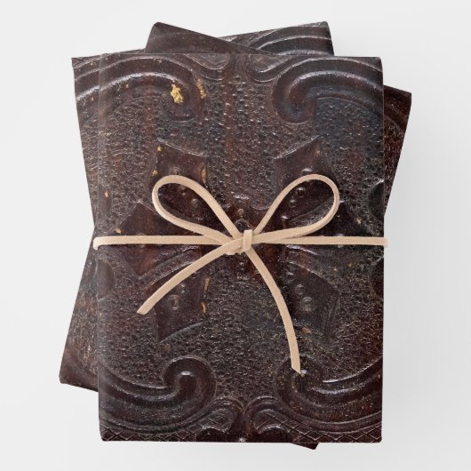 Feuille De Papier Cadeau Falln Ancient Leather Book (En situation)