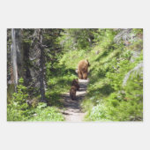 Feuille De Papier Cadeau Famille d'ours Brown (Devant 2)