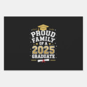 Feuille De Papier Cadeau Famille Fière D'Un Diplôme De 2025 (Devant)