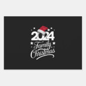 Feuille De Papier Cadeau Famille Noël 2024 Correspondant Pyjama Père Noël (Devant)