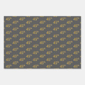 Feuille De Papier Cadeau Fancy Green, Grey, Purple, Faux Gold 45th Event # (Devant 2)