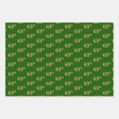 Feuille De Papier Cadeau Fancy Green, Grey, Purple, Faux Gold 69th Event # (Devant)