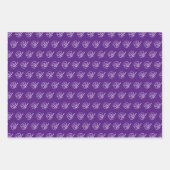Feuille De Papier Cadeau Fantastique Calligraphie Monogramme Royal violet S (Devant 2)