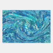 Feuille De Papier Cadeau Fantastique onde Abstraite (Devant)