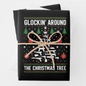 Feuille De Papier Cadeau Fantastiques Armes de Feu Chauffeurs de Noël moche (En situation)