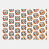 Feuille De Papier Cadeau Fantôme hippie mignon mais effrayant (Devant 3)