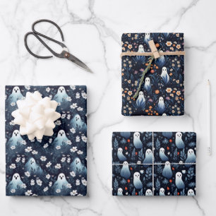 Feuille De Papier Cadeau Fantôme mignon et capricieux