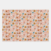 Feuille De Papier Cadeau Fantômes d'Halloween, Citrouilles, Ravens et autom (Devant 3)