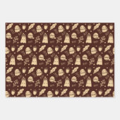 Feuille De Papier Cadeau Fantômes Éffrayants automne confortables (Devant)