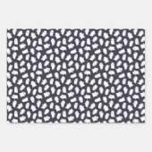 Feuille De Papier Cadeau Fantômes et Motifs d'Halloween (Devant)