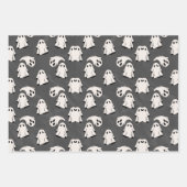 Feuille De Papier Cadeau Fantômes flottants d'Halloween (Devant)