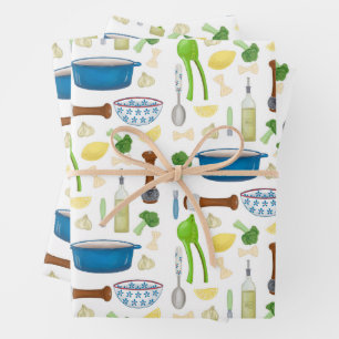 Feuille De Papier Cadeau Farfalle Bow cravate pâtes à l'ail et au citron