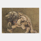 Feuille De Papier Cadeau "Farm Troll" de l'artiste suédois John Bauer (Devant 3)