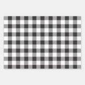 Feuille De Papier Cadeau Farmhouse Black Buffalo Check Christmas (Devant)