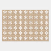 Feuille De Papier Cadeau Farmhouse moderne Noël Rustique Burlap et Bois (Devant 3)