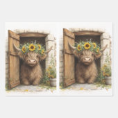 Feuille De Papier Cadeau Farmhouse Rustic Barn Decoupage  (Devant 3)