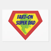 Feuille De Papier Cadeau Fart - Sur Super Papa (Devant 2)