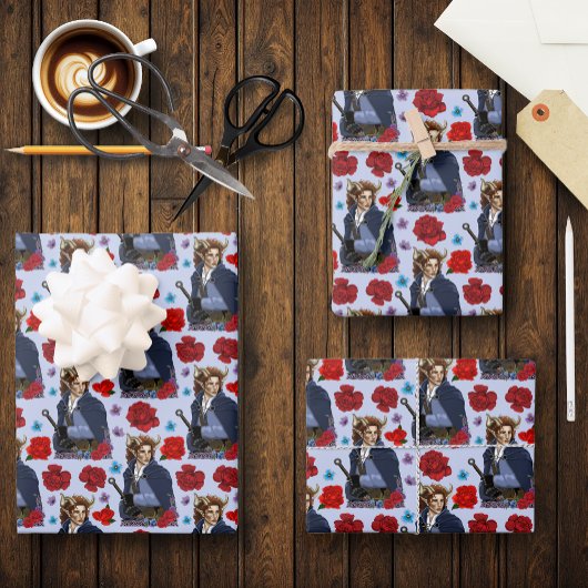 Feuille De Papier Cadeau Faune cornu Fae Fantastique