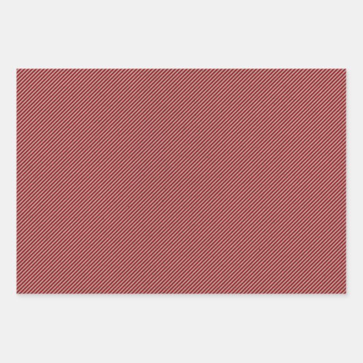 Feuille De Papier Cadeau Faux Brown & Red Kraft Paper With Multi Patterns (Devant 2)