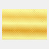 Feuille De Papier Cadeau Faux Gold Elegant Moderne Modèle glamour (Devant 3)