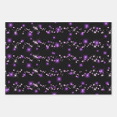 Feuille De Papier Cadeau faux motif pourpre (Devant 3)