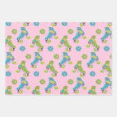 Feuille De Papier Cadeau Faux Parties scintillant Roller Stake flowers Part (Devant)