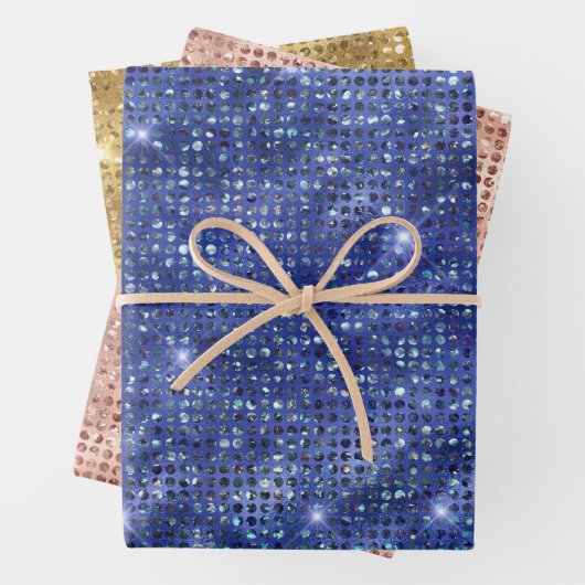 Feuille De Papier Cadeau Faux Sequins Éclairage (En situation)