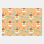 Feuille De Papier Cadeau Fée afro-américaine (Devant)