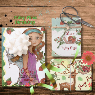 Feuille De Papier Cadeau Fée de bois magique Assortie sur mesure