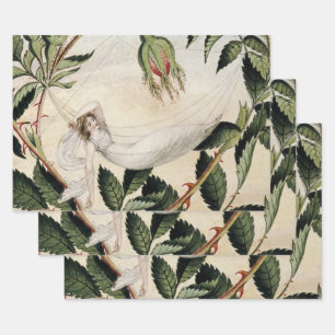 Feuille De Papier Cadeau « Fée se reposant dans un hamac » par Amelia Jane