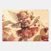 Feuille De Papier Cadeau Fée victorienne "Cranberry" (Devant 3)