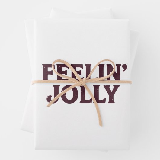 Feuille De Papier Cadeau Feelin' Jolly Funny Christmas Spirit (En situation)