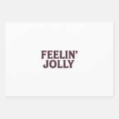 Feuille De Papier Cadeau Feelin' Jolly Funny Christmas Spirit (Devant)