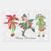 Feuille De Papier Cadeau Fées de Noël (Devant)