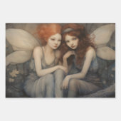 Feuille De Papier Cadeau Fées d'hiver magiques Élégance de Noël (Devant 3)