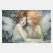 Feuille De Papier Cadeau Fées d'hiver magiques Élégance de Noël (Devant)