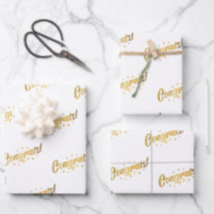 Feuille De Papier Cadeau Félicitations