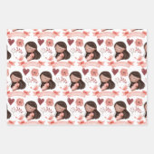Feuille De Papier Cadeau Félicitations à la grossesse Envelopper des feuill (Devant 3)