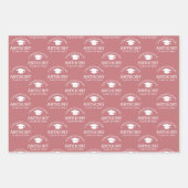 Feuille De Papier Cadeau Félicitations Diplômé Cap rose rose (Devant)