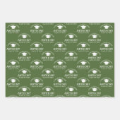 Feuille De Papier Cadeau Félicitations Diplômés Cap vert armée (Devant)