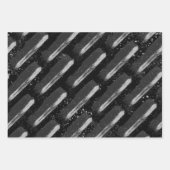 Feuille De Papier Cadeau Félicitations Grad 2024 Black and Silver Wrapping  (Devant 3)